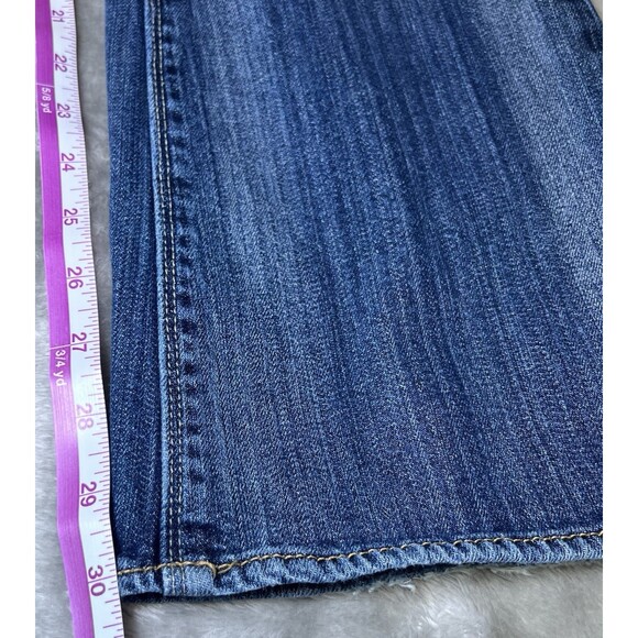 American Eagle Artist Blue Jeans Womens Size 8 Denim Flare Leg Distressed Preppy - Picture 8 of 16